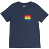 LGBT Pocket Rainbow Colors V-Neck Tee