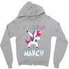 Unicorns are Born in March Dabbing Zipper Hoodie