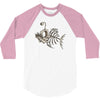 animal fishing tee graphic 3/4 Sleeve Shirt