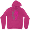 two coloured patterned skull   mens funny Unisex Hoodie