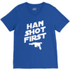 han shot first V-Neck Tee
