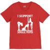 i support single moms V-Neck Tee