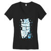 lonely astronaut Women's V-Neck T-Shirt