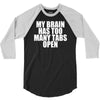 my brain has too many tabs open 3/4 Sleeve Shirt