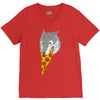 pizza wolf V-Neck Tee