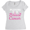 playing for breast cancer Women's Triblend Scoop T-shirt