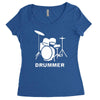 drummer drum kit indie rock music Women's Triblend Scoop T-shirt