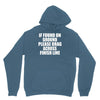 if found on ground please drag across finish line Hoodie