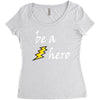 be a hero logo white Women's Triblend Scoop T-shirt