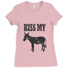 kiss my ass Ladies Fitted T-Shirt