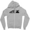 evolution of drummer Zipper Hoodie