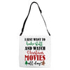 i just want to bake stuff and watch christmas movies all day Adjustable Strap Totes
