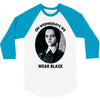on wednesdays we wear black 3/4 Sleeve Shirt