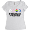 Stronger Together Women's Triblend Scoop T-shirt