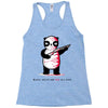black, red and white Racerback Tank