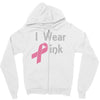 junior's breast cancer awareness i wear pink Zipper Hoodie
