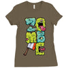 zombie font Ladies Fitted T-Shirt