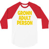 grown adult person 3/4 Sleeve Shirt
