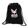 Easter Bunny Face Too Hip To Hop Drawstring Bags