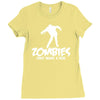 zombies only want a hug bad taste haloween zombie pop culture gift Ladies Fitted T-Shirt
