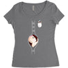 Peek a Boo with Pocket Baby Girl Women's Triblend Scoop T-shirt