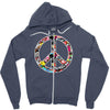 adesivo peace no worries &amp; shocker Zipper Hoodie