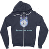alpha wolf Zipper Hoodie