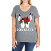equality white Ladies Curvy T-Shirt