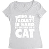 Being an adult is hard I'd rather be a cat Women's Triblend Scoop T-shirt