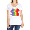 Goku Rainbow T-Shirt Ladies Curvy T-Shirt