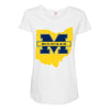 ohio for michigan Maternity Scoop Neck T-shirt