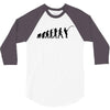 evolution of a fisherman angler mens fishing t shirt 3/4 Sleeve Shirt