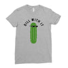 dill with it black logo Ladies Fitted T-Shirt