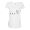 hunting heartbeat Maternity Scoop Neck T-shirt