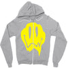 melting acid smiley face Zipper Hoodie