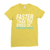 faster than the speed of something slower Ladies Fitted T-Shirt
