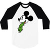 mickey puke 3/4 Sleeve Shirt