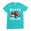plays with trucks family matching Ladies Fitted T-Shirt
