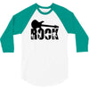rock t shirt rock music guitar tshirt shirt ladies tee woman top,, 3/4 Sleeve Shirt