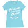 i'm silently correcting your grammar Ladies Fitted T-Shirt