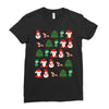 christmas pixel Ladies Fitted T-Shirt