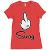 mickey fuck swag Ladies Fitted T-Shirt