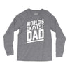world's okayest dad funny Long Sleeve Shirts