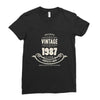 premium vintage 1987 classic perfectly aged limited edition Ladies Fitted T-Shirt