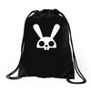 skull bunny Drawstring Bags