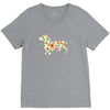 dachshund flower V-Neck Tee