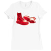 red skinhead bovver boots ideal birthday gift or present Ladies Fitted T-Shirt