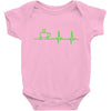 morning coffee heatbeat ekg Baby Bodysuit