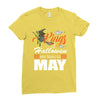 Halloween Kings Are Born In May Ladies Fitted T-Shirt