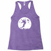 skiier moon moonlight silhouett Racerback Tank